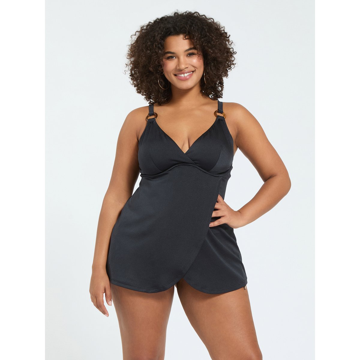 Haut de tankini avec détail anneau noir, FIORELLA RUBINO