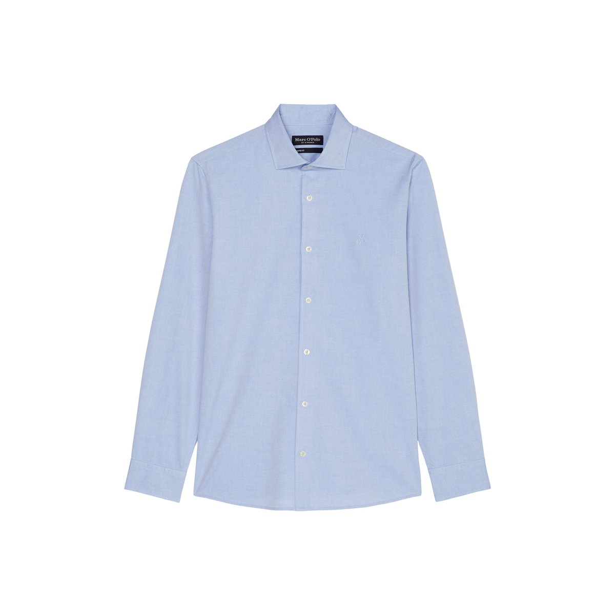 Chemise shaped en pur coton bio bleu, MARC O'POLO