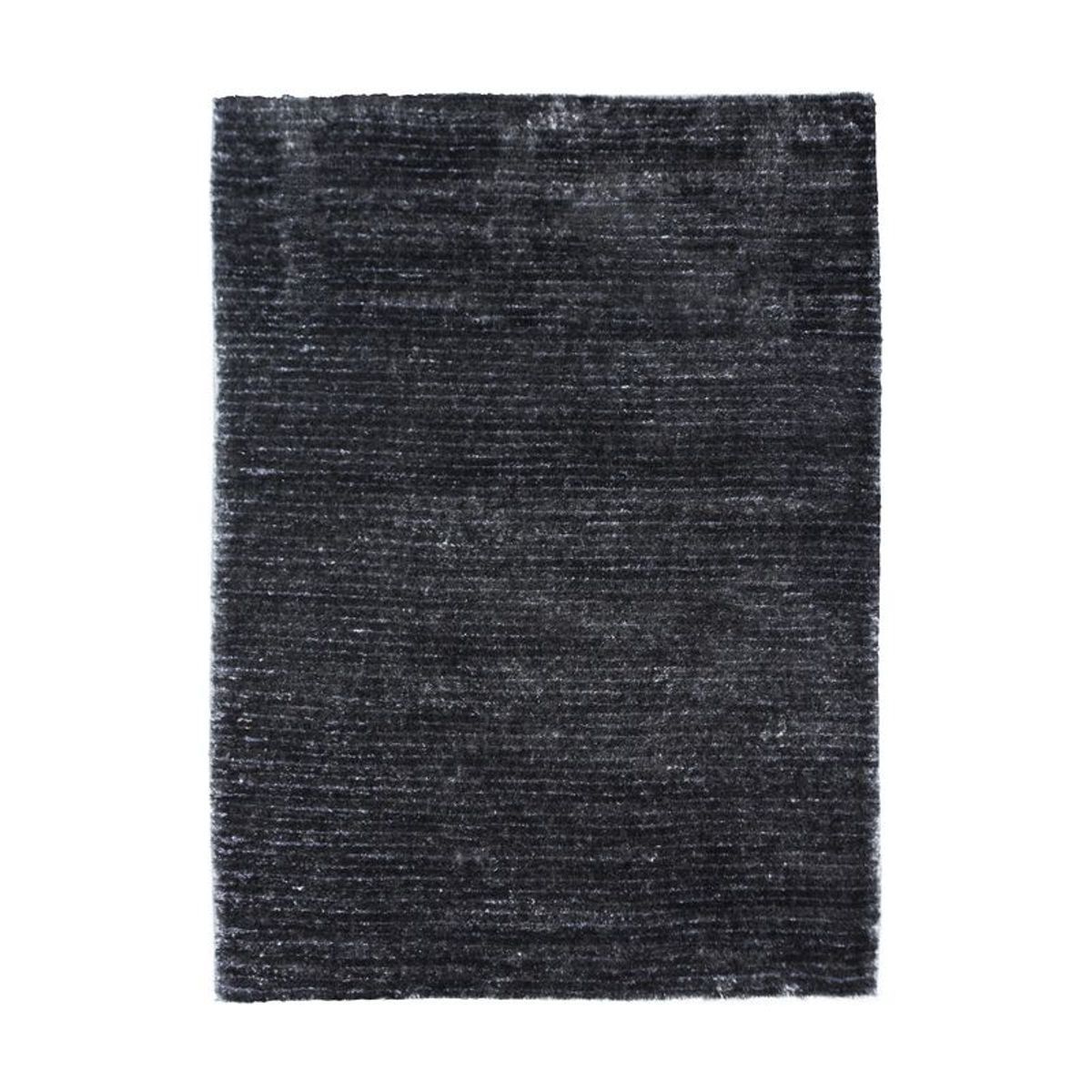 Tapis salon à poils longs soyeux VIKING gris foncé, THE DECO FACTORY