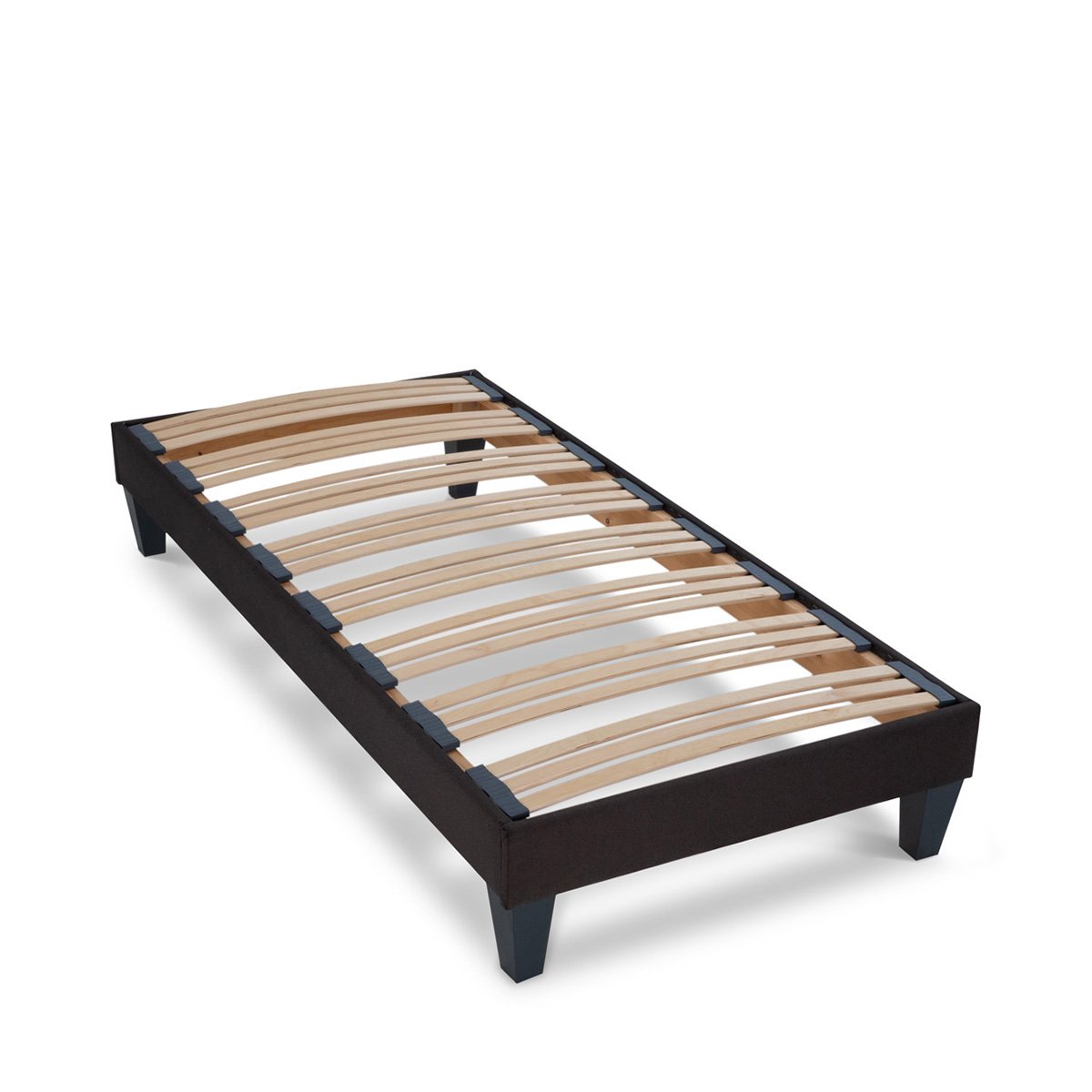 Ensemble Célestin 2.0 90x190 cm Matelas Mousse + Sommier Bois blanc, BELLECOUR