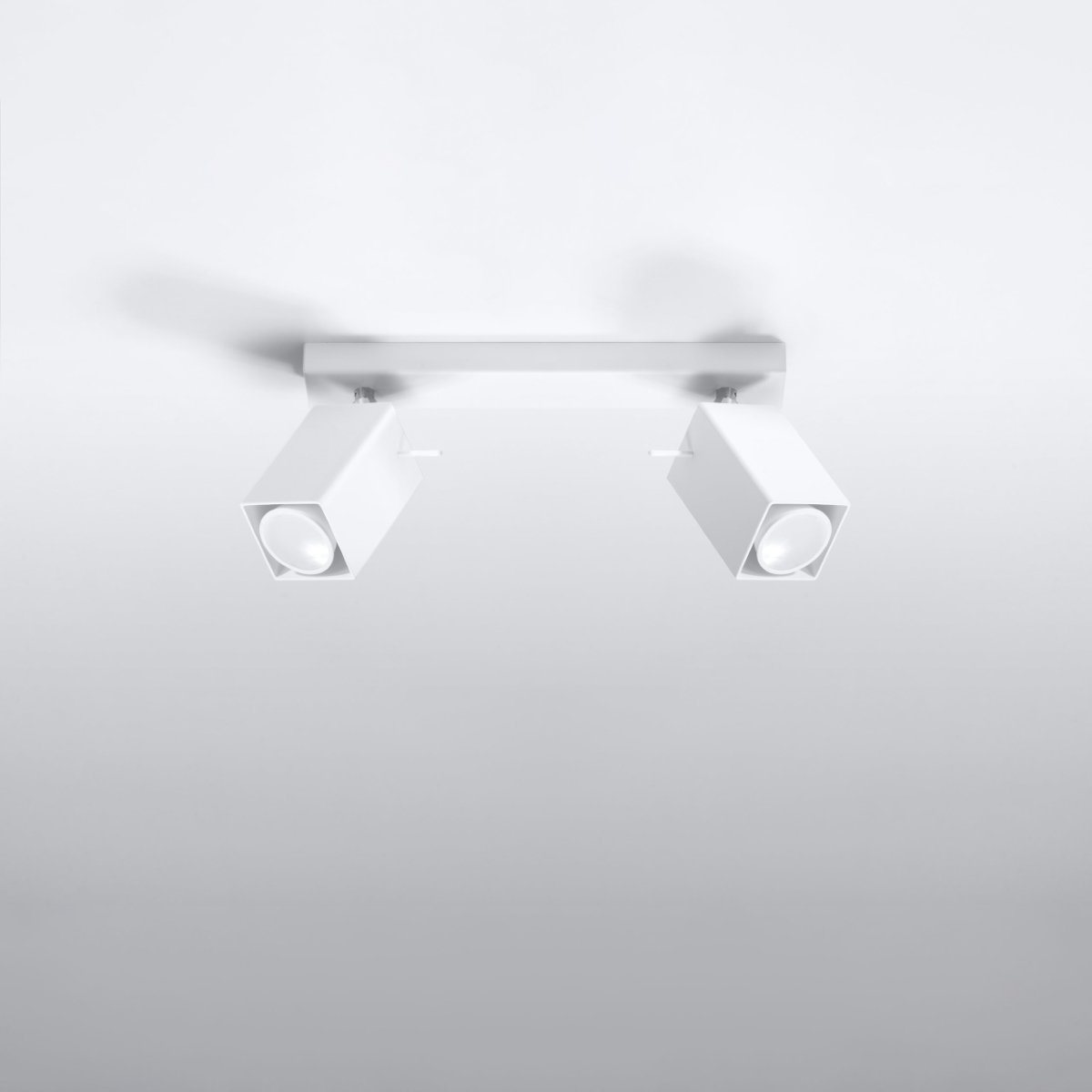 Plafonnier Acier Blanc GU10 2 Merida blanc, EDEN