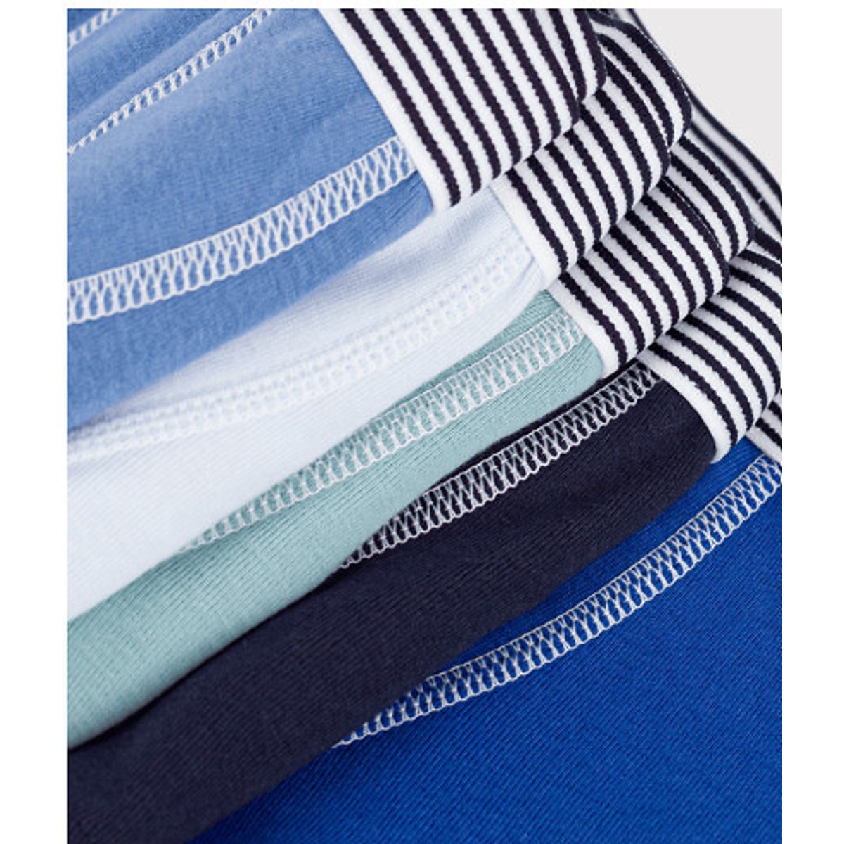Lot de 5 boxers en coton multicolore, PETIT BATEAU