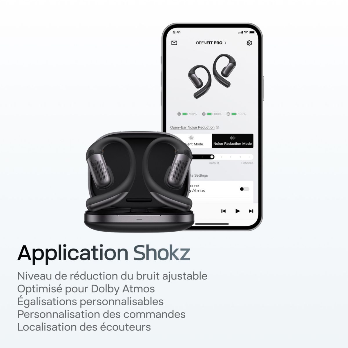 Ecouteurs OpenFit PRO Noir noir, SHOKZ