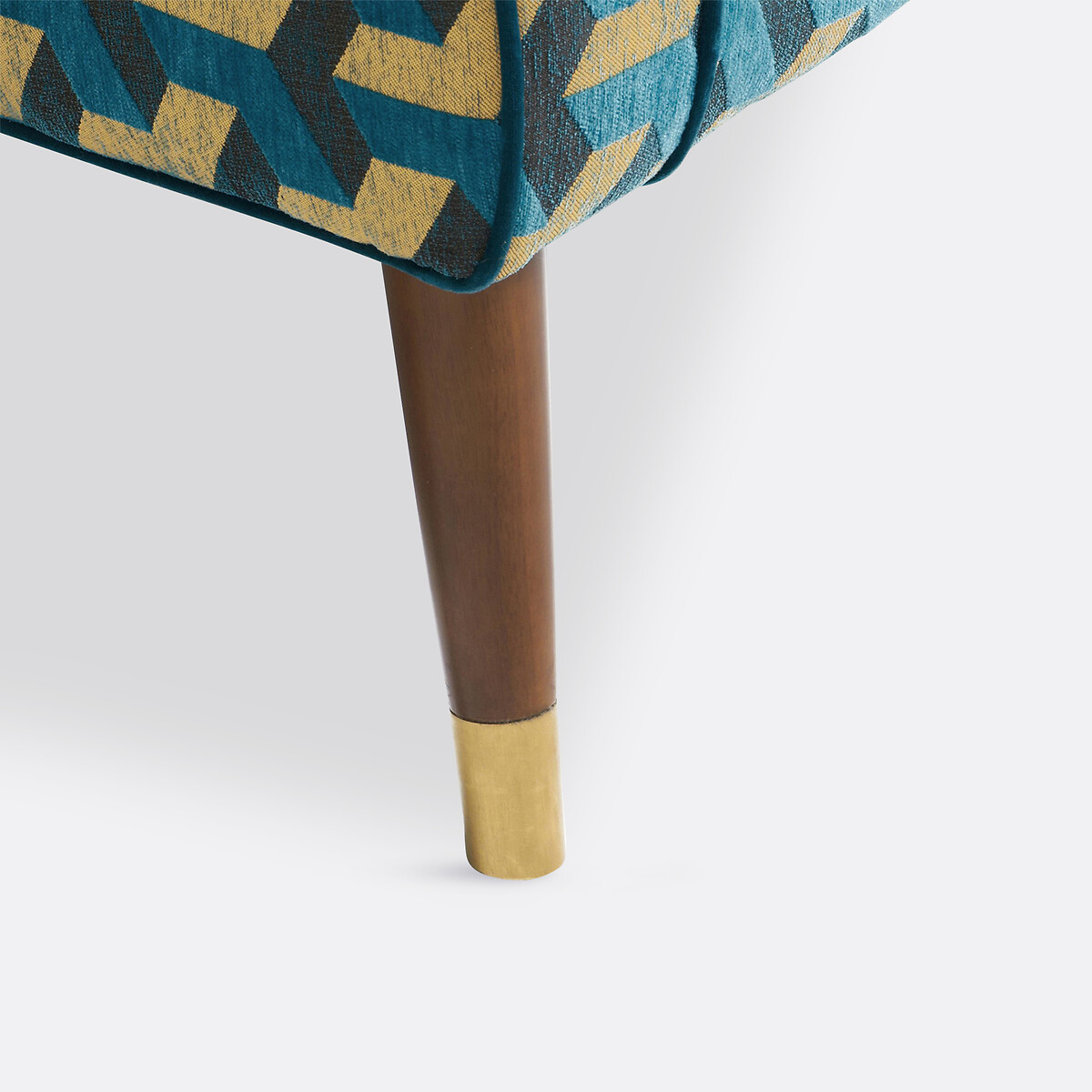 Fauteuil, en velours, (Y) motif bleu/jaune, LA REDOUTE INTERIEURS