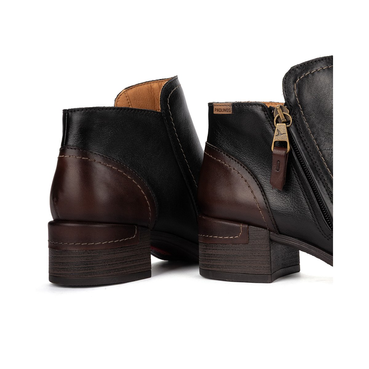 Bottines à talon cuir Malaga black, PIKOLINOS