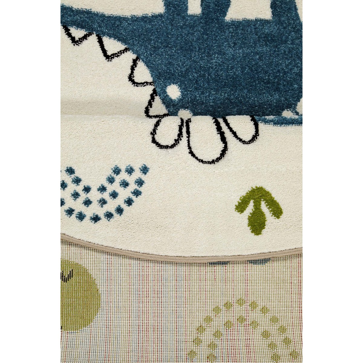Tapis enfant rond motif dinosaures ,  Dino & Friends crème blanc, multicolore, SMART KIDS