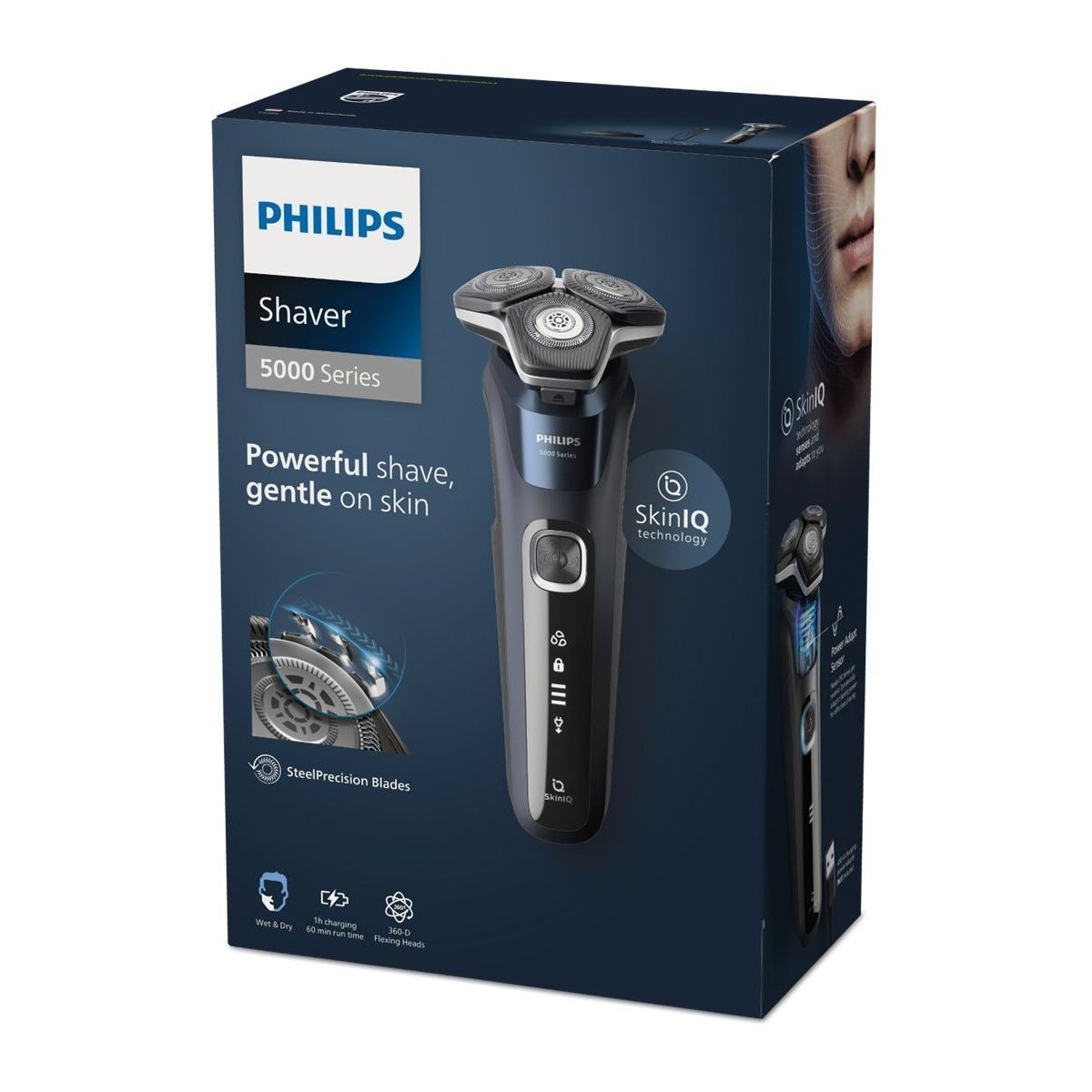 Rasoir électrique Series 5000 S5885/25 bleu, PHILIPS