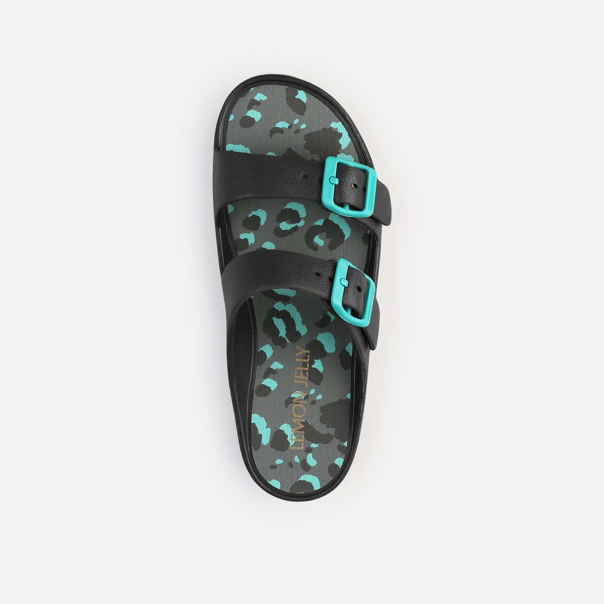 Sandales à plateforme et boucles vegan ELVIA noire, LEMON JELLY