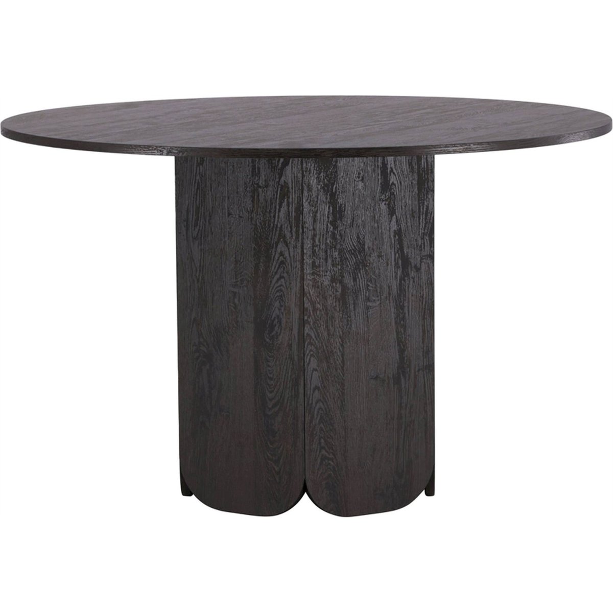 Table à manger ronde collection VEYLA noir mat, RECOLLECTION