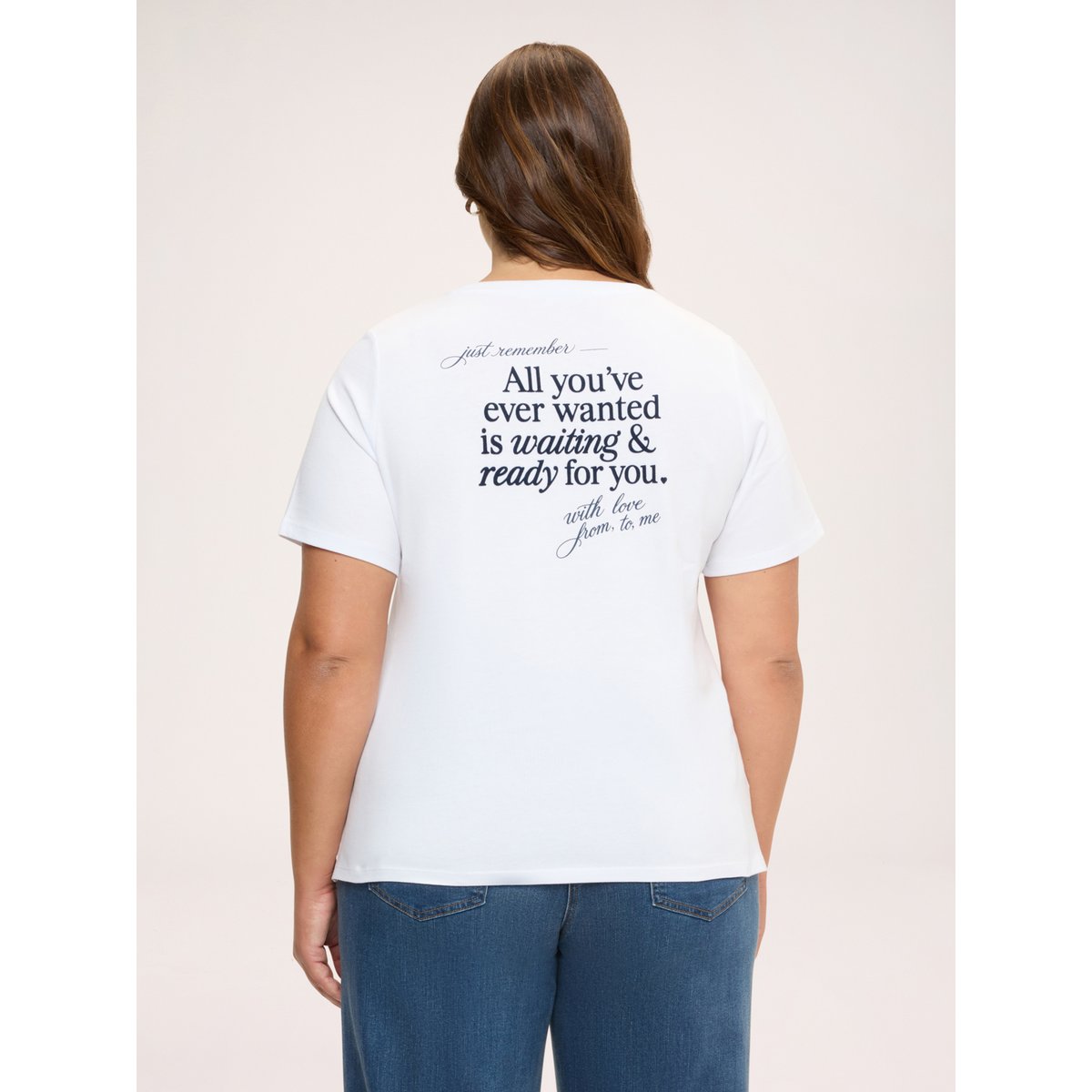 T-shirt avec inscription blanc, FIORELLA RUBINO