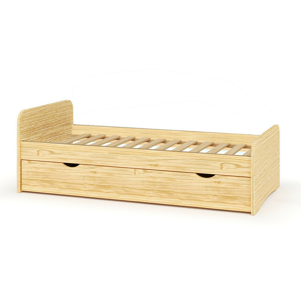Lit gigogne avec matelas Bois massif TALIA bois, AKITEN RETAIL