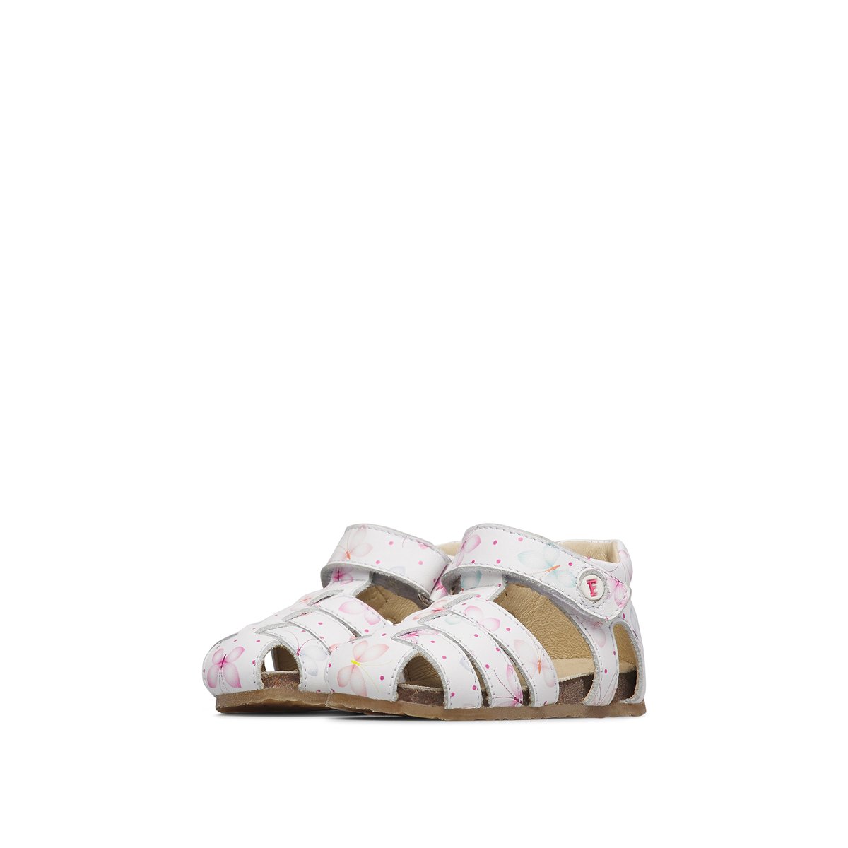 Sandales semi-fermées en cuir ALBY blanc-, FALCOTTO