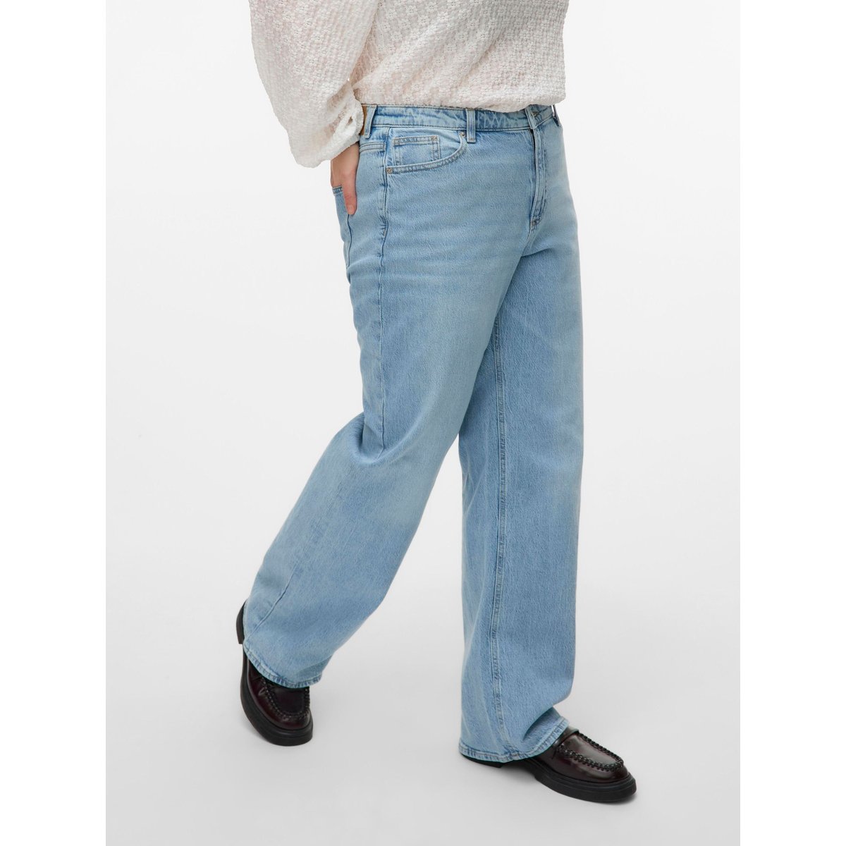 Jean À Coupe Large light blue denim, VERO MODA