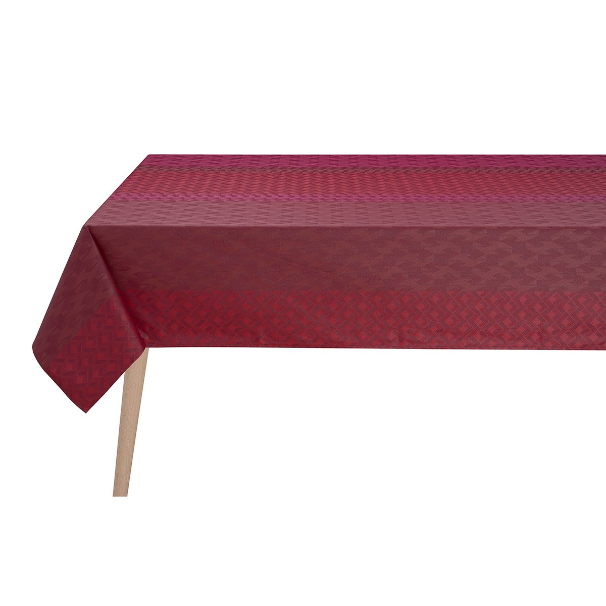Nappe enduite en Coton, CARACTÈRE ENDUIT carmin, LE JACQUARD FRANCAIS