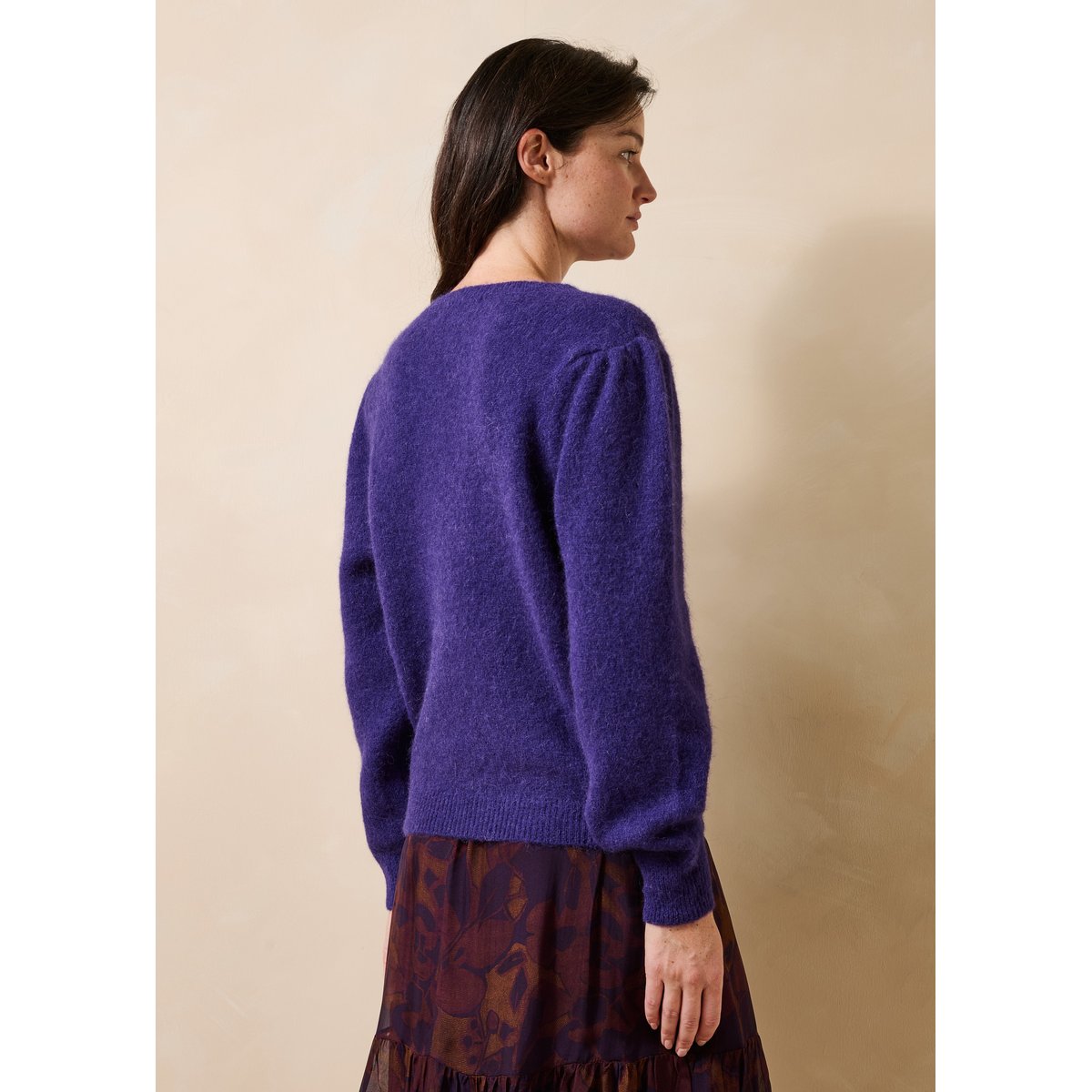 Pull manches longues col rond viola, LA FEE MARABOUTEE
