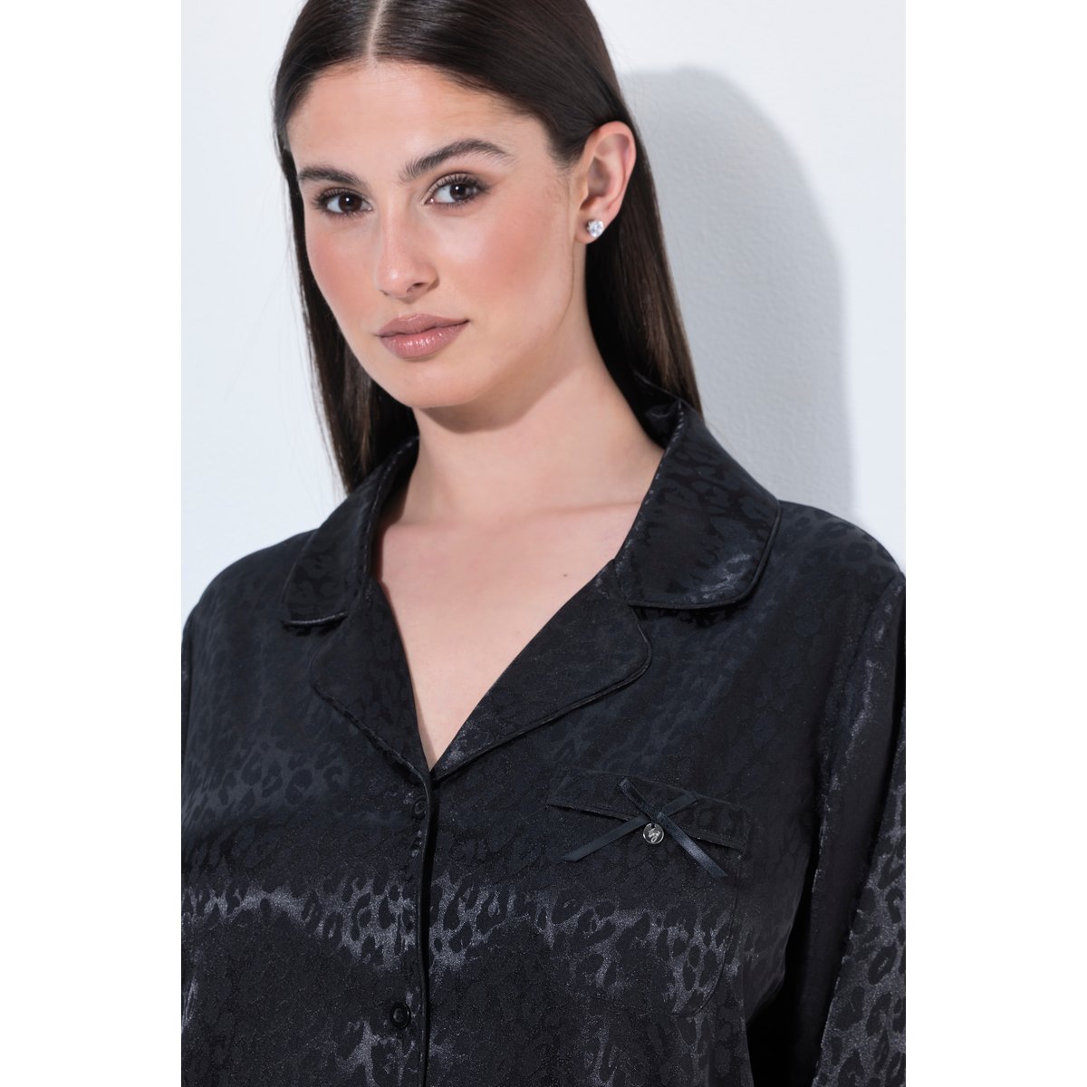 Pyjama TruYou, motif léopard noir, ULLA POPKEN