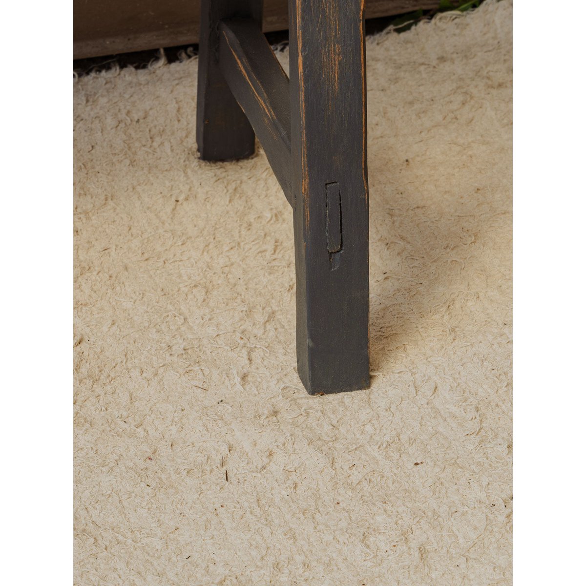 Banc en bois gris Antoine N°413 - Bon état gris, DEBONGOUT