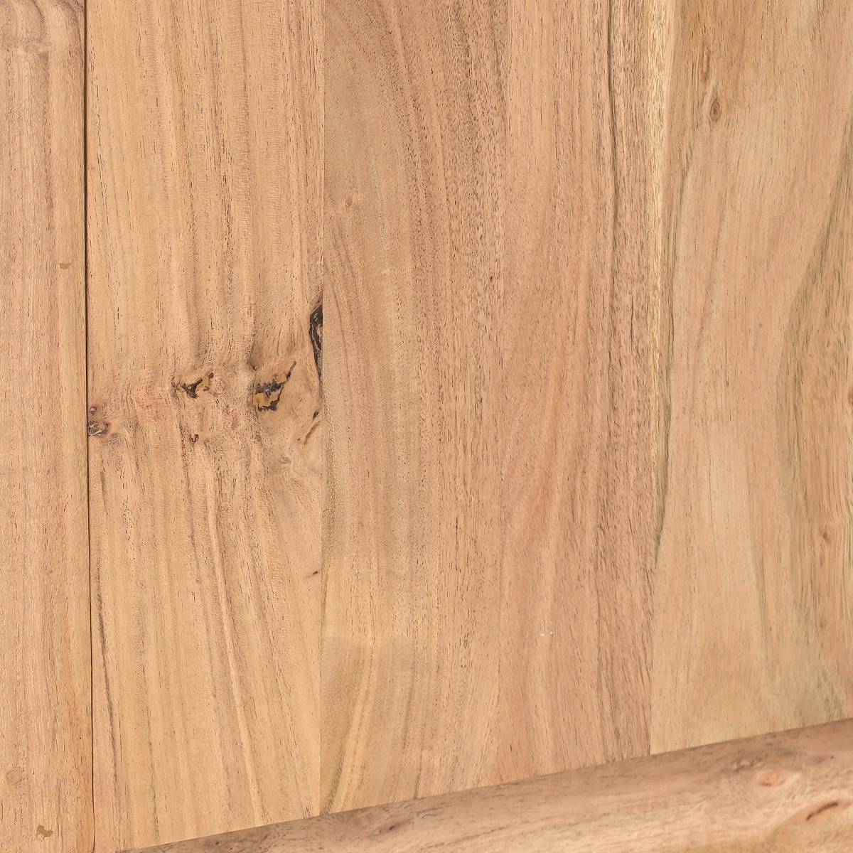 Armoire en bois d'acacia IDRISSA bois clair, MADE IN MEUBLES