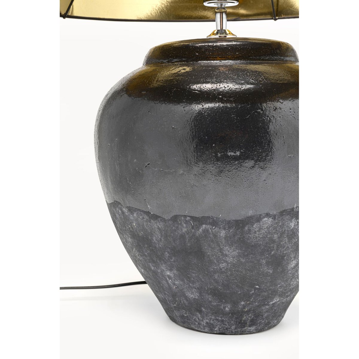 Lampe en terre cuite et coton, LUMA bleu, KARE DESIGN