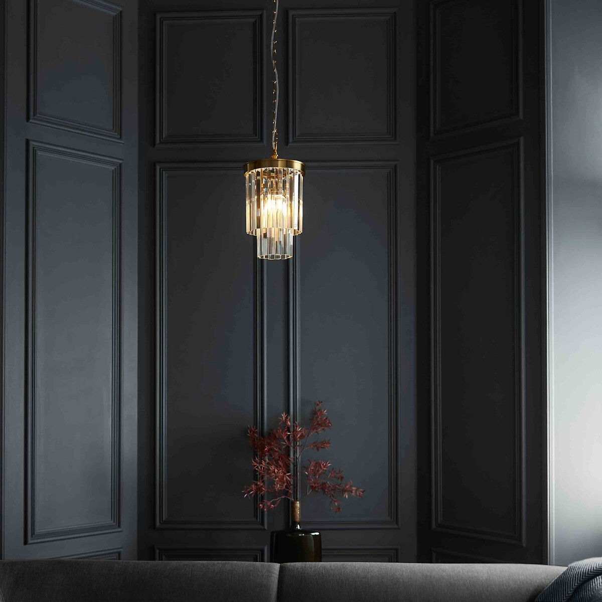 Coma Tiered Glass Pendant Light brass, ÉDITÉ