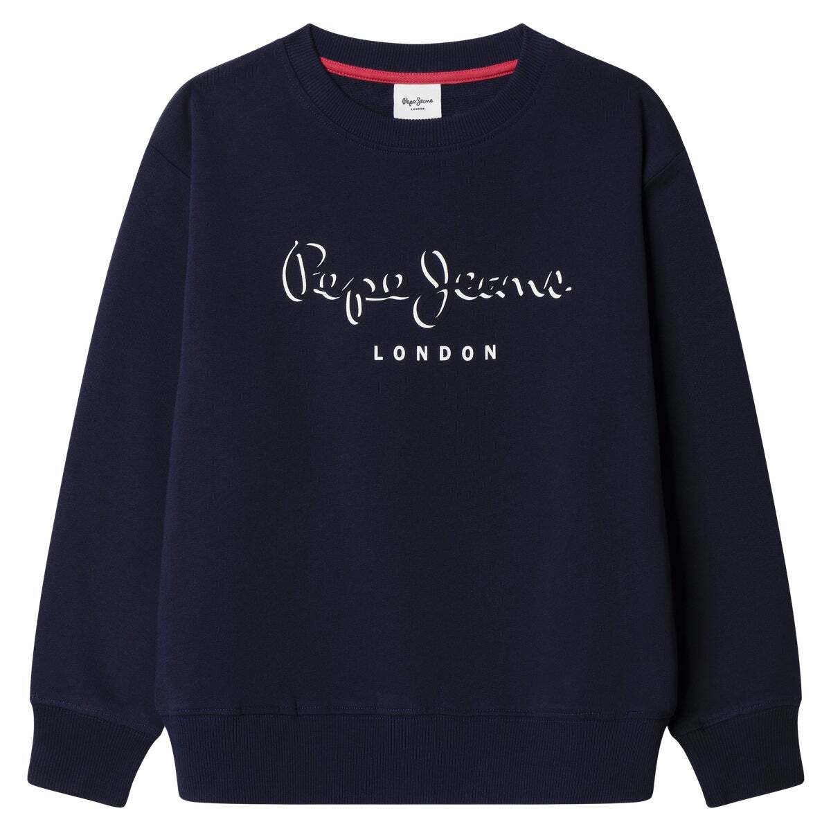 Sweat-Shirt À Coupe Décontractée Avec Logo Imprimé marine, PEPE JEANS