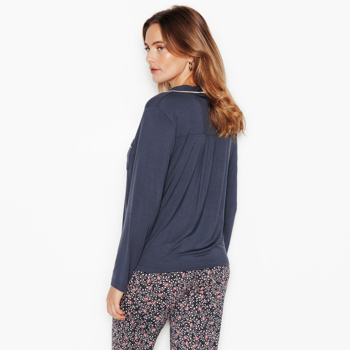 Chemise manches longues CAMILLA gris, ROUGEGORGE LINGERIE
