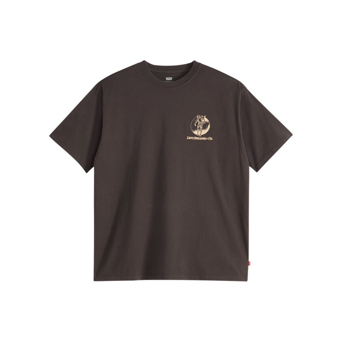 T-shirt noir avec un imprimé fantaisie et des manches courtes noir, LEVI'S