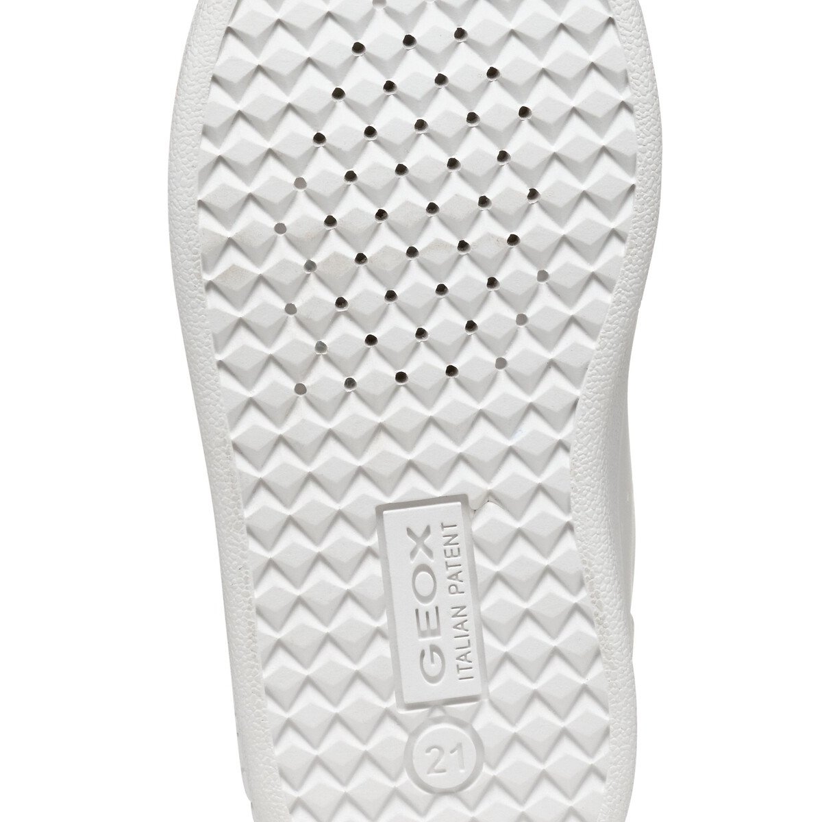 Ademende sneakers met klittenband Eclyper wit/marine, GEOX