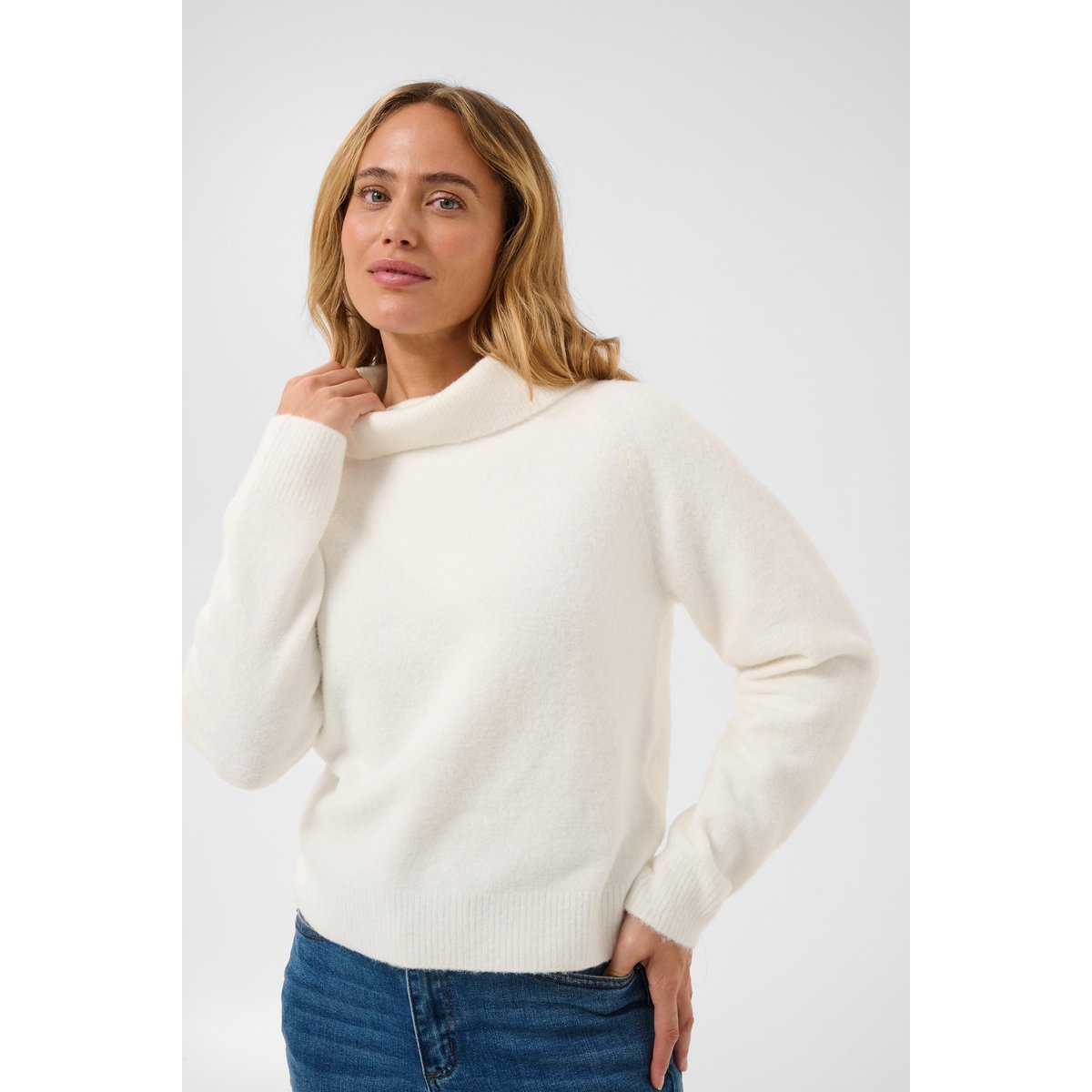 Pullover tricoté blanc snow white, KAFFE
