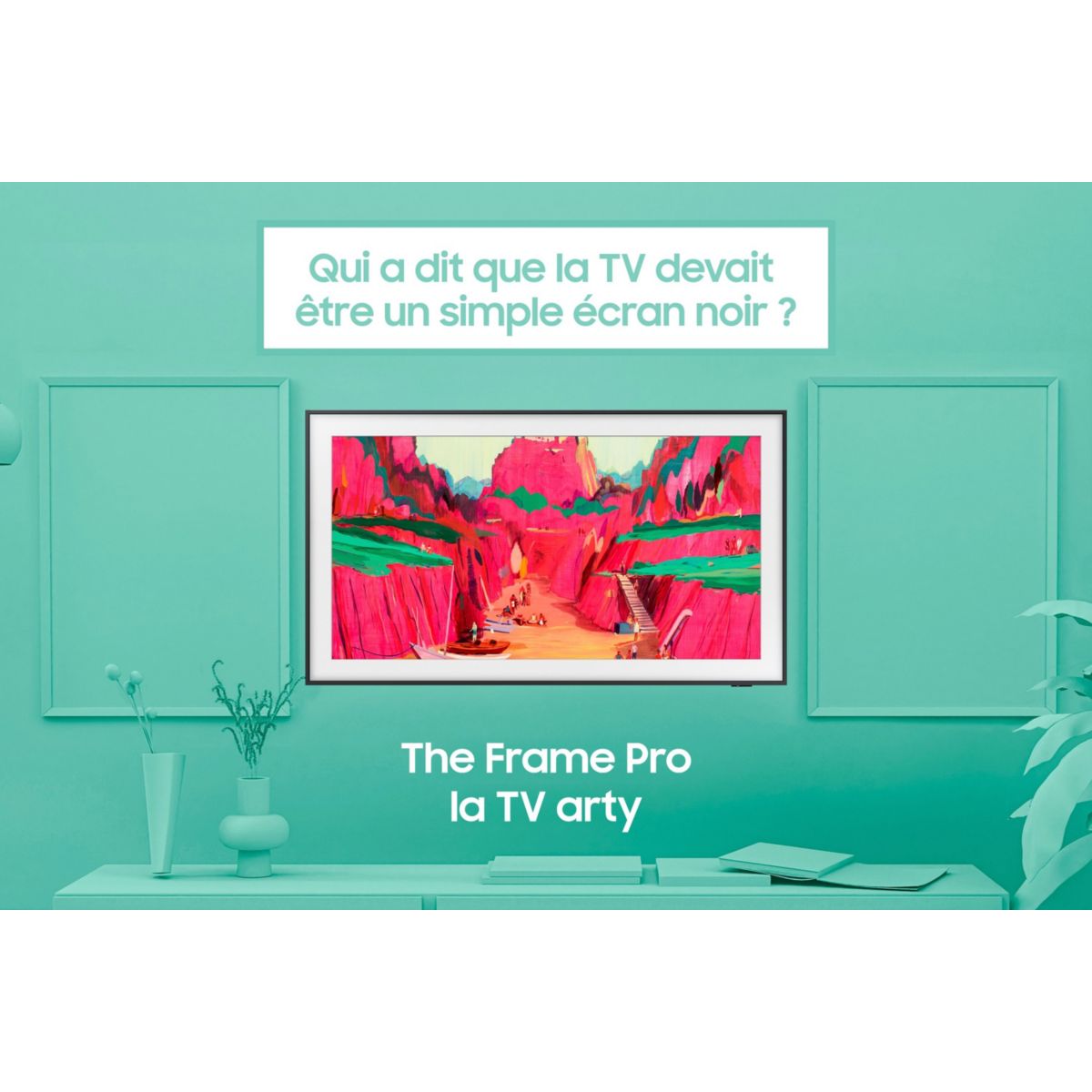 TV Mini LED The Frame Pro 65LS03FW (2025) 65" (165 cm) 4K - Mode art (effet tableau), Smart TV, anti-reflet couleur unique, SAMSUNG
