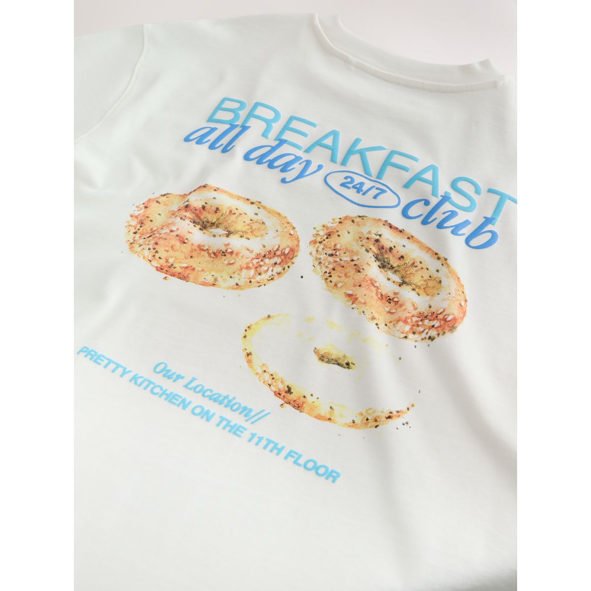 T-shirt à motif bagel écru, NEXT