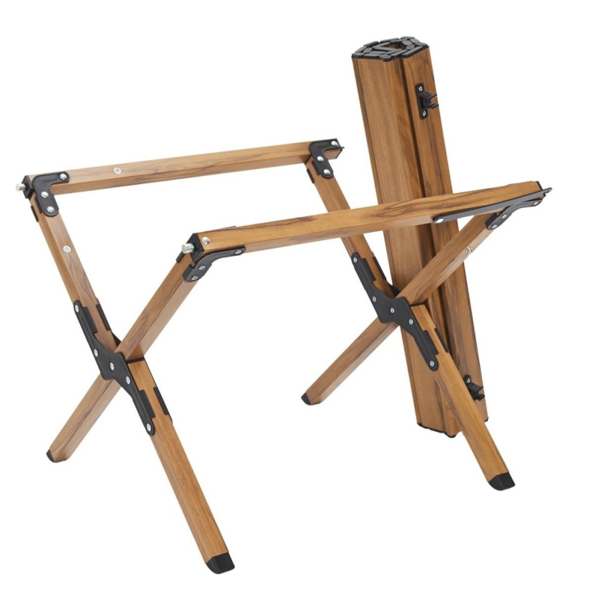 Table de camping pliante MARIPOSA effet bois marron, DECORATIE