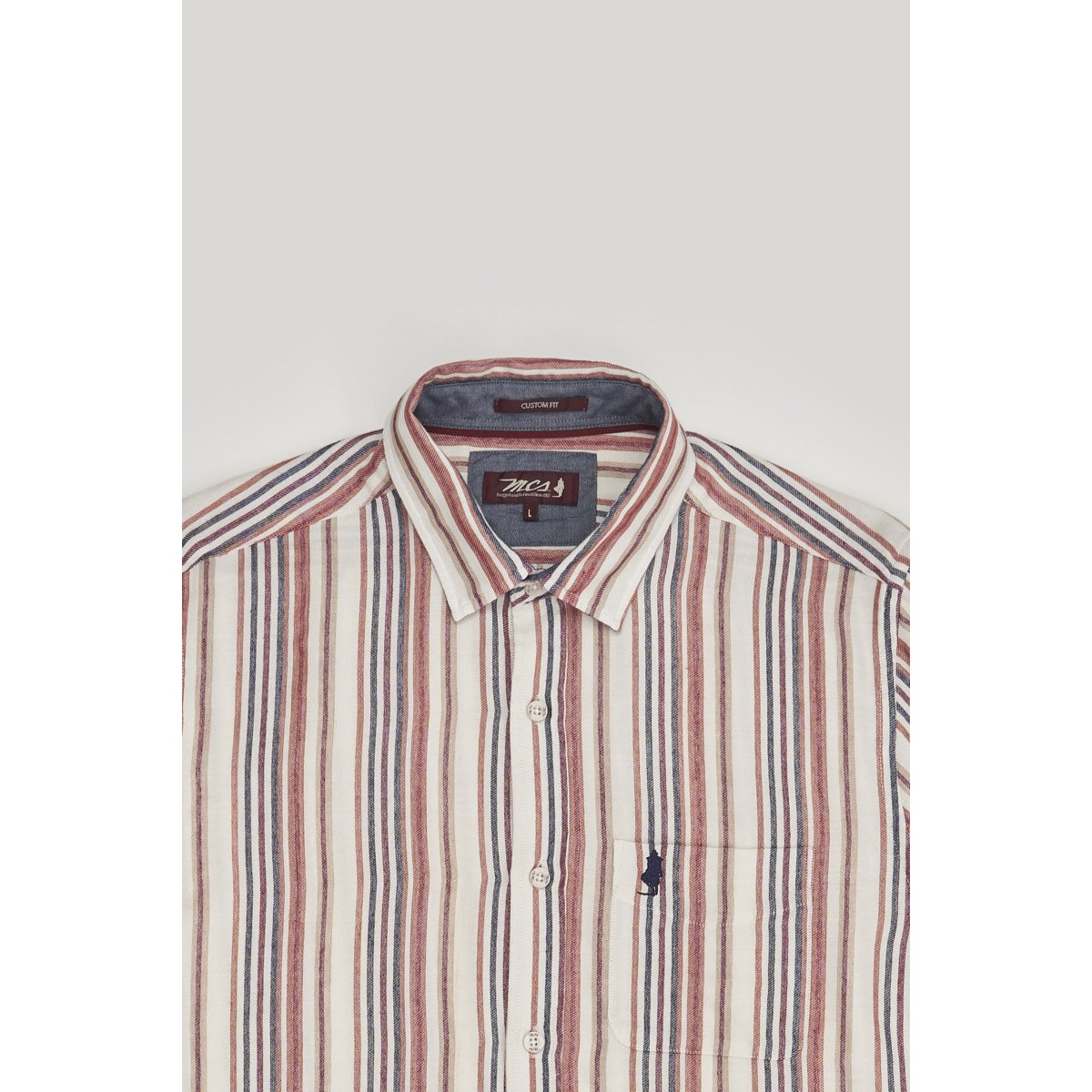 Chemise à rayures fluide vieux rose, MCS