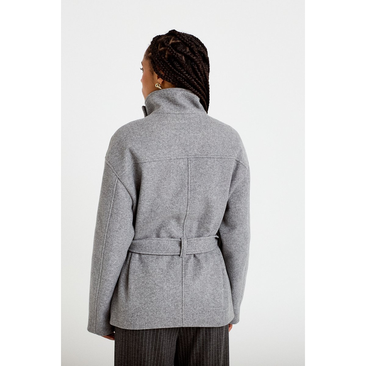 Veste oversize manches longues gris, CACHE CACHE