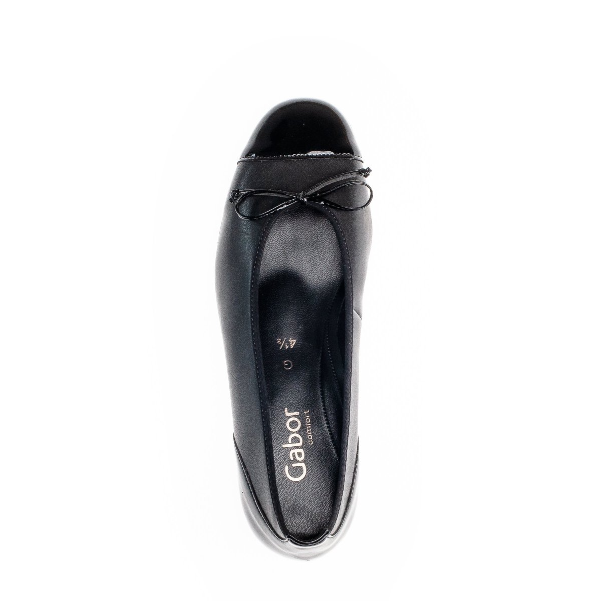 Ballerines en cuir à talon décroché block noir, GABOR