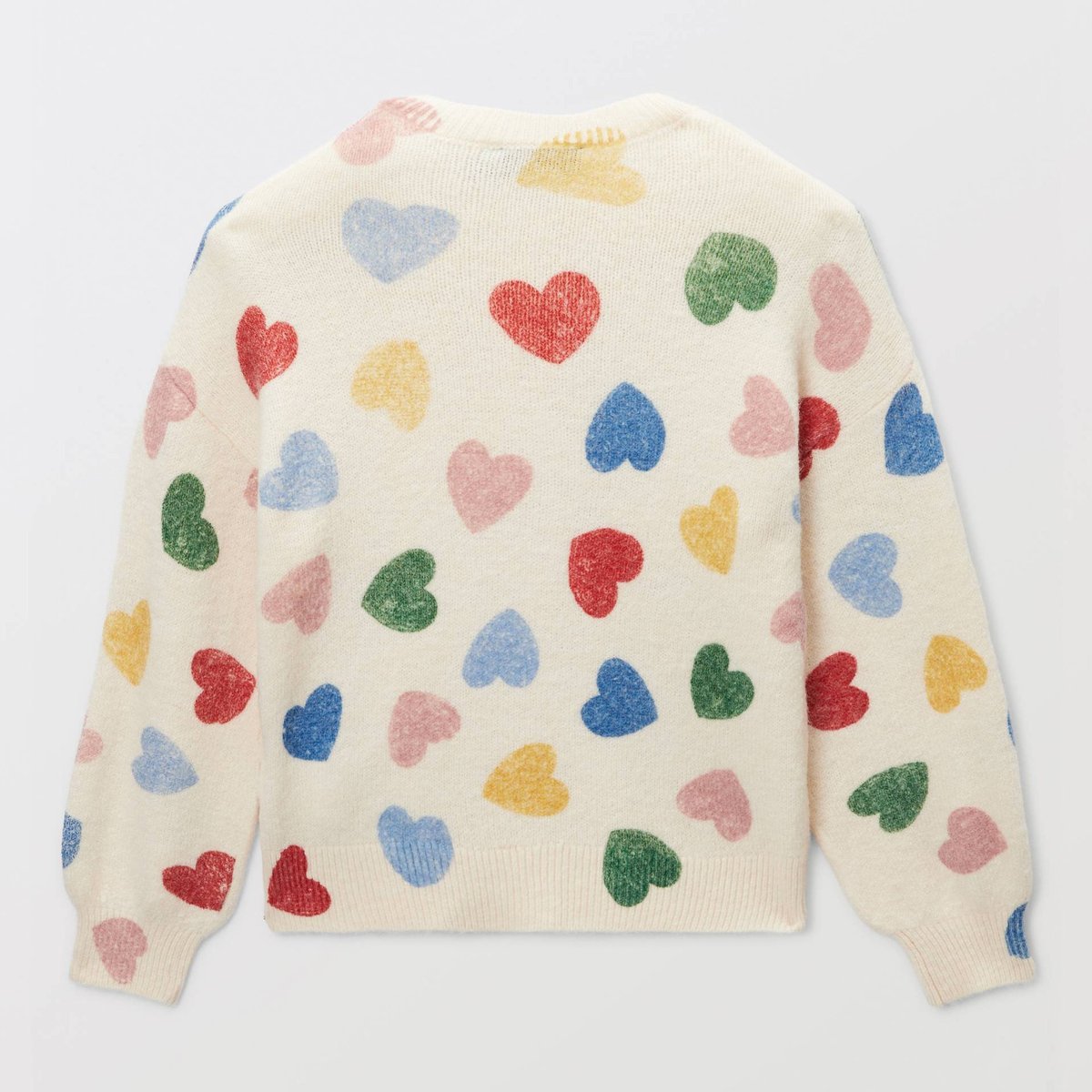 Cardigan imprimé coeurs amaretti, MONOPRIX