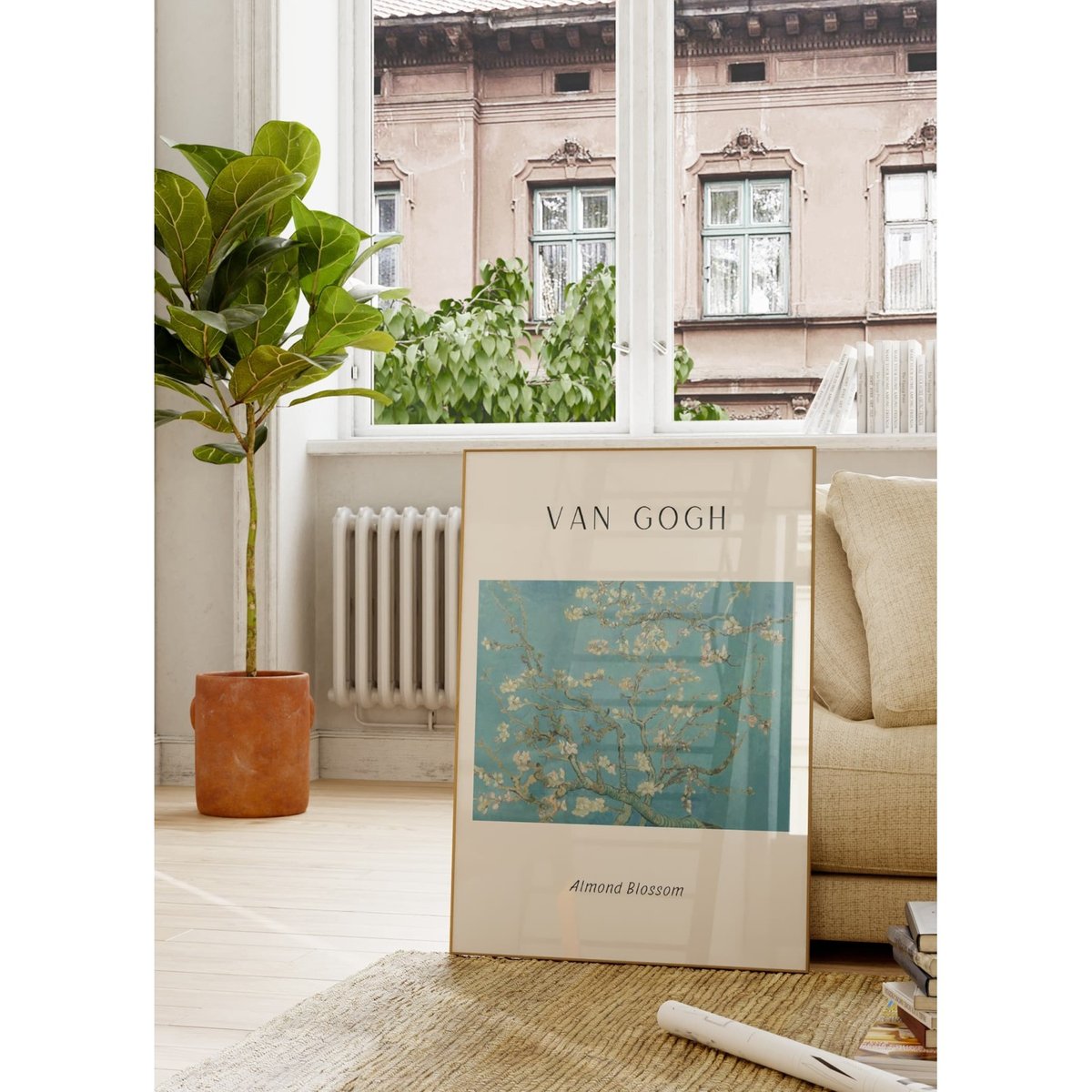 Affiche Van Gogh - Almond Blossom blanc, L'AFFICHERIE