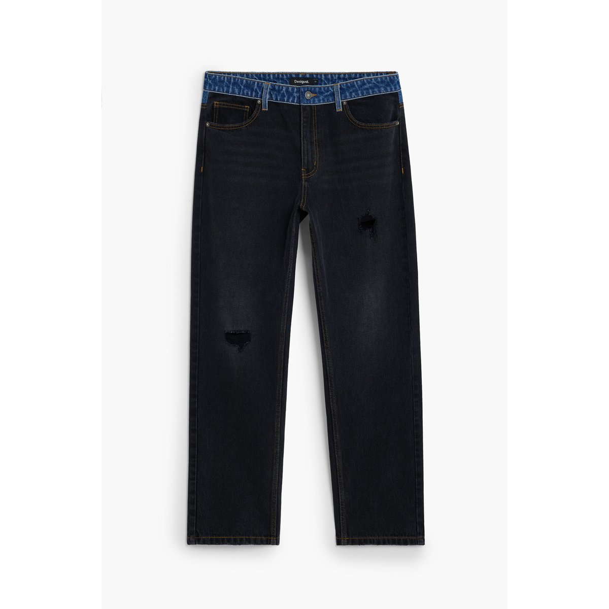 Jean à double taille noir, DESIGUAL