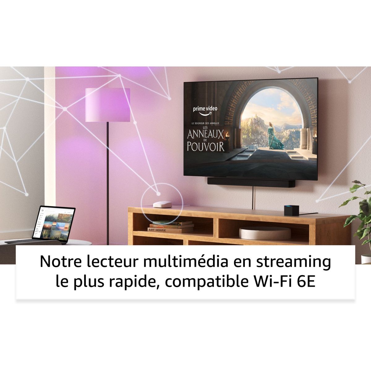 Passerelle multimédia Fire TV Cube avec Alexa 2022 couleur unique, AMAZON