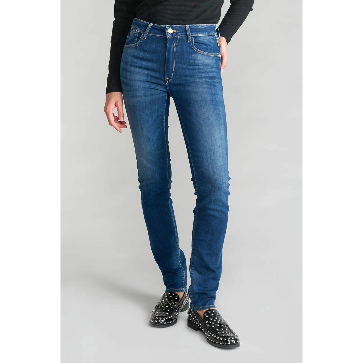 Casal Straight Jeans with High Waist used stonewashed, LE TEMPS DES CERISES