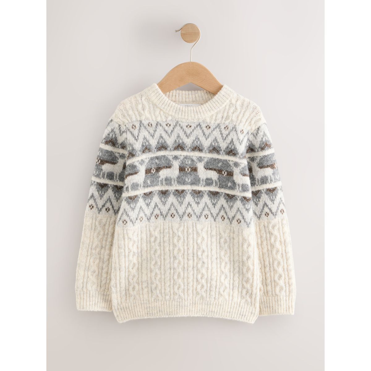 Pull de noël cerf neutre, NEXT
