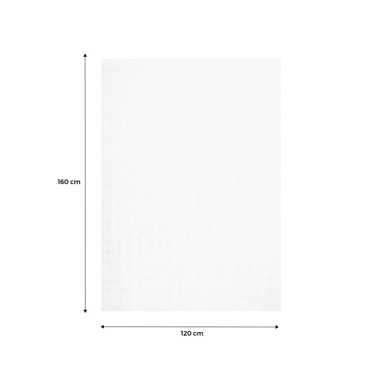 Tapis intérieur rectangulaire BUMPY blanc, SWEEEK