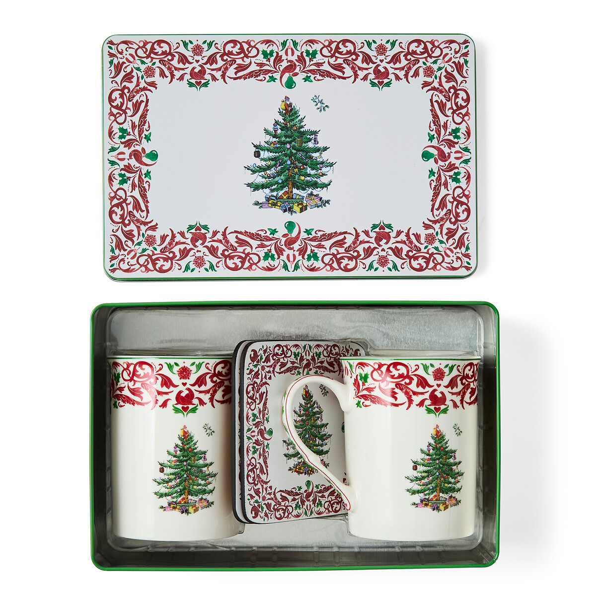 5-Piece Christmas Tree Mug & Tin Gift Set multi-coloured, SPODE