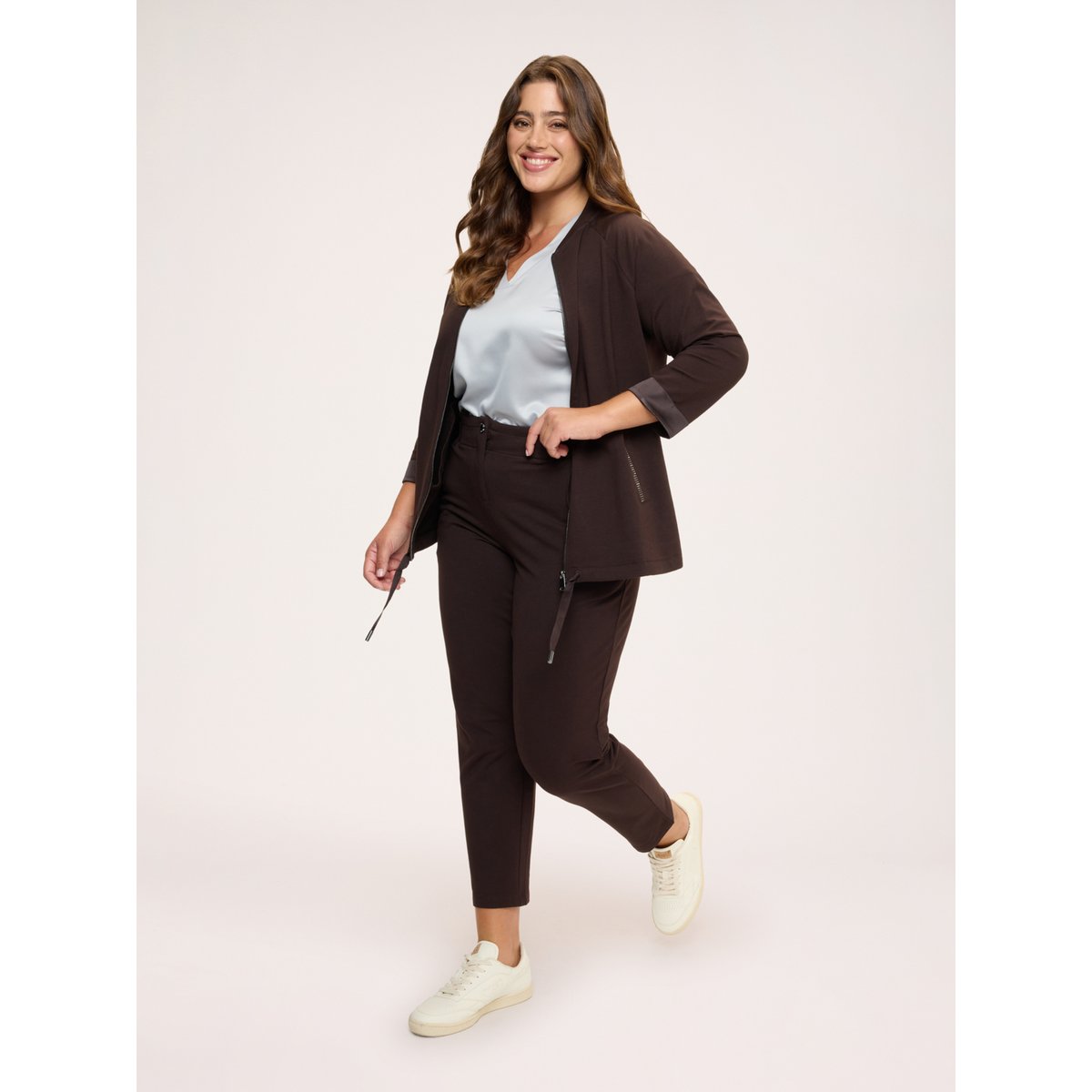 Pantalon Balloon en molleton marron, FIORELLA RUBINO