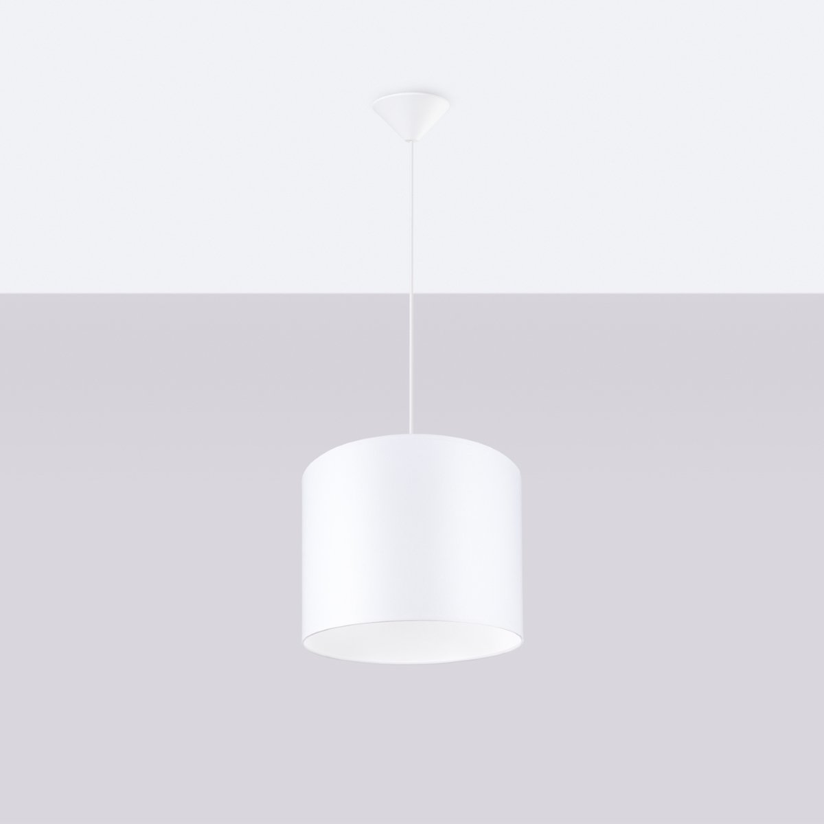 Suspension Tissu Blanc E27 1 Nova 30 blanc, EDEN