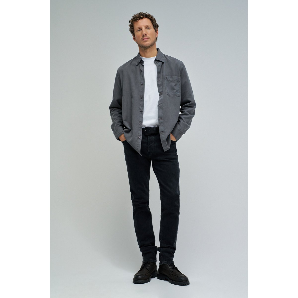 CHEMISE EN LIGHTDENIM gris, SALSA JEANS
