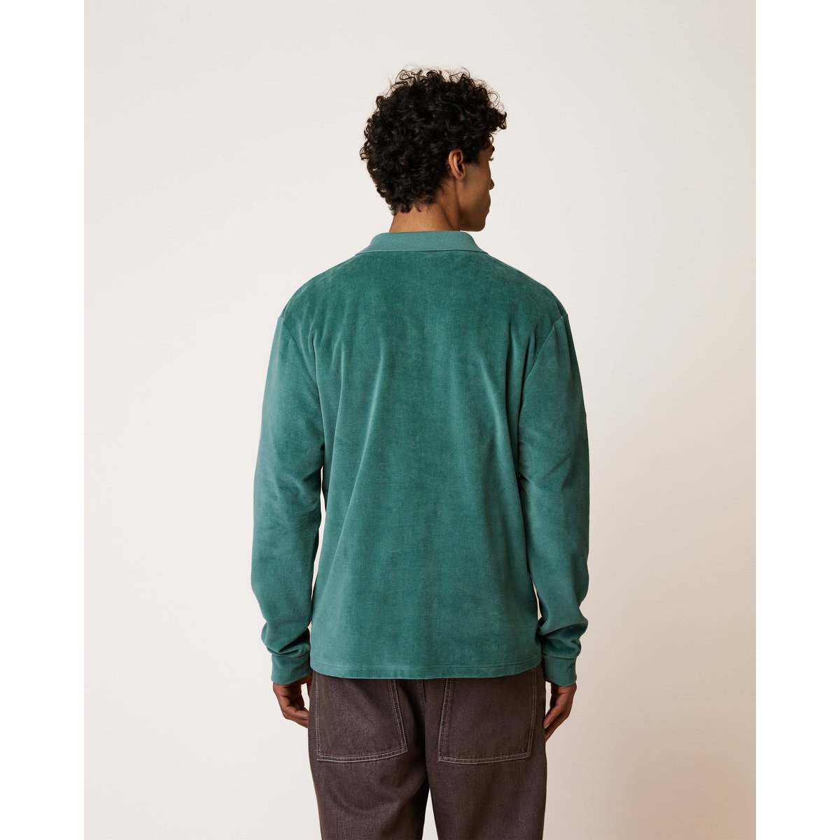Polo en maille vert grisé, FAGUO