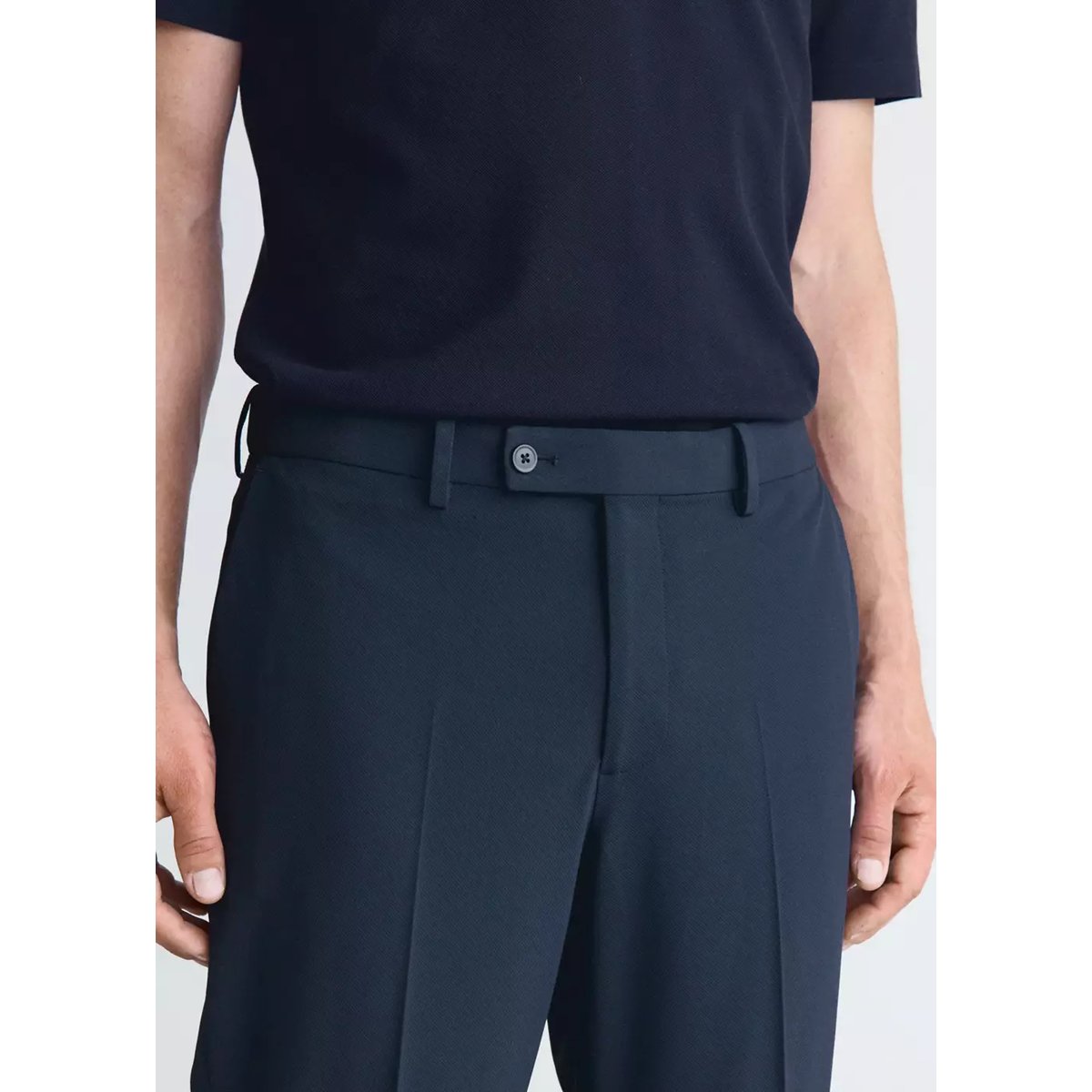 Pantalon thermorégulateur coupe slim bleu, MANGO MAN