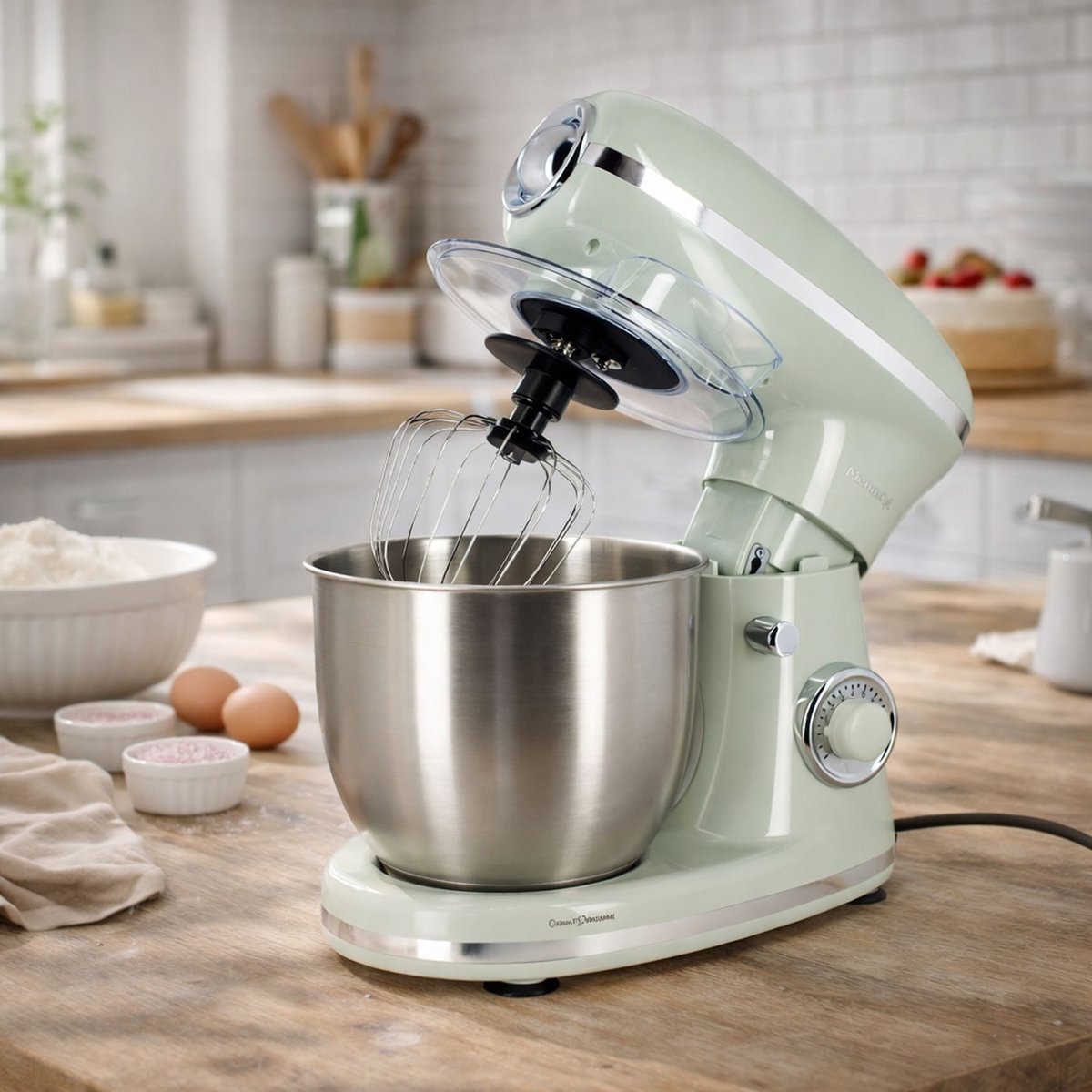 Robot patissier 1300W - 8 vitesses, RETRO céladon, MENASTYL