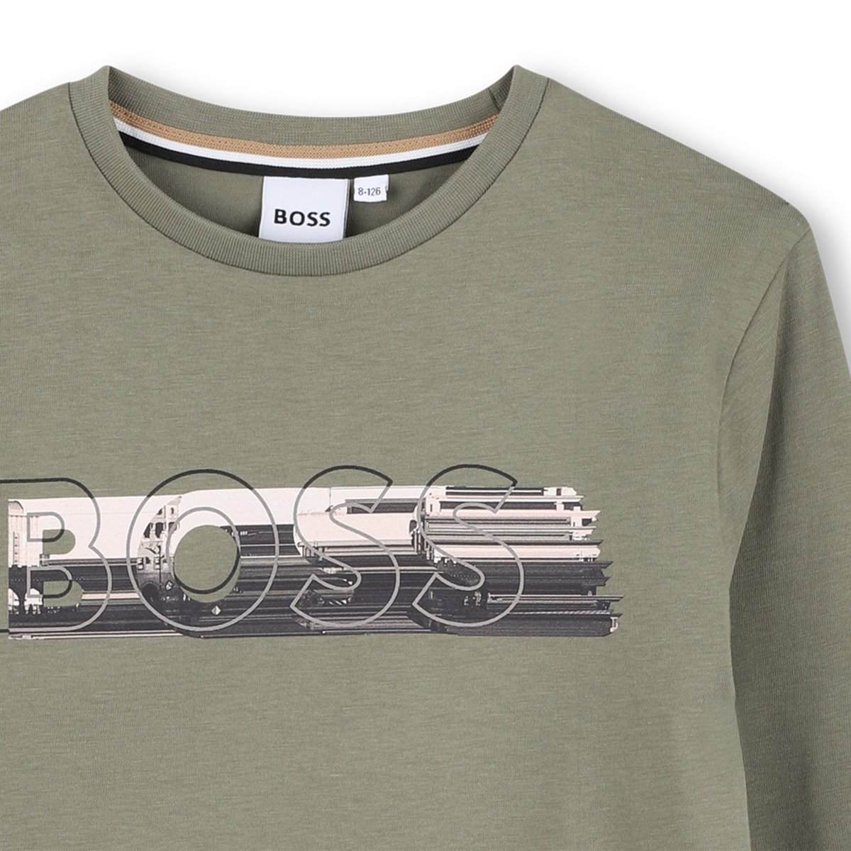 T-shirts à manches longues tilleul, BOSS KIDSWEAR